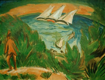 Sailboats in a Storm by Ernst Ludwig Kirchner